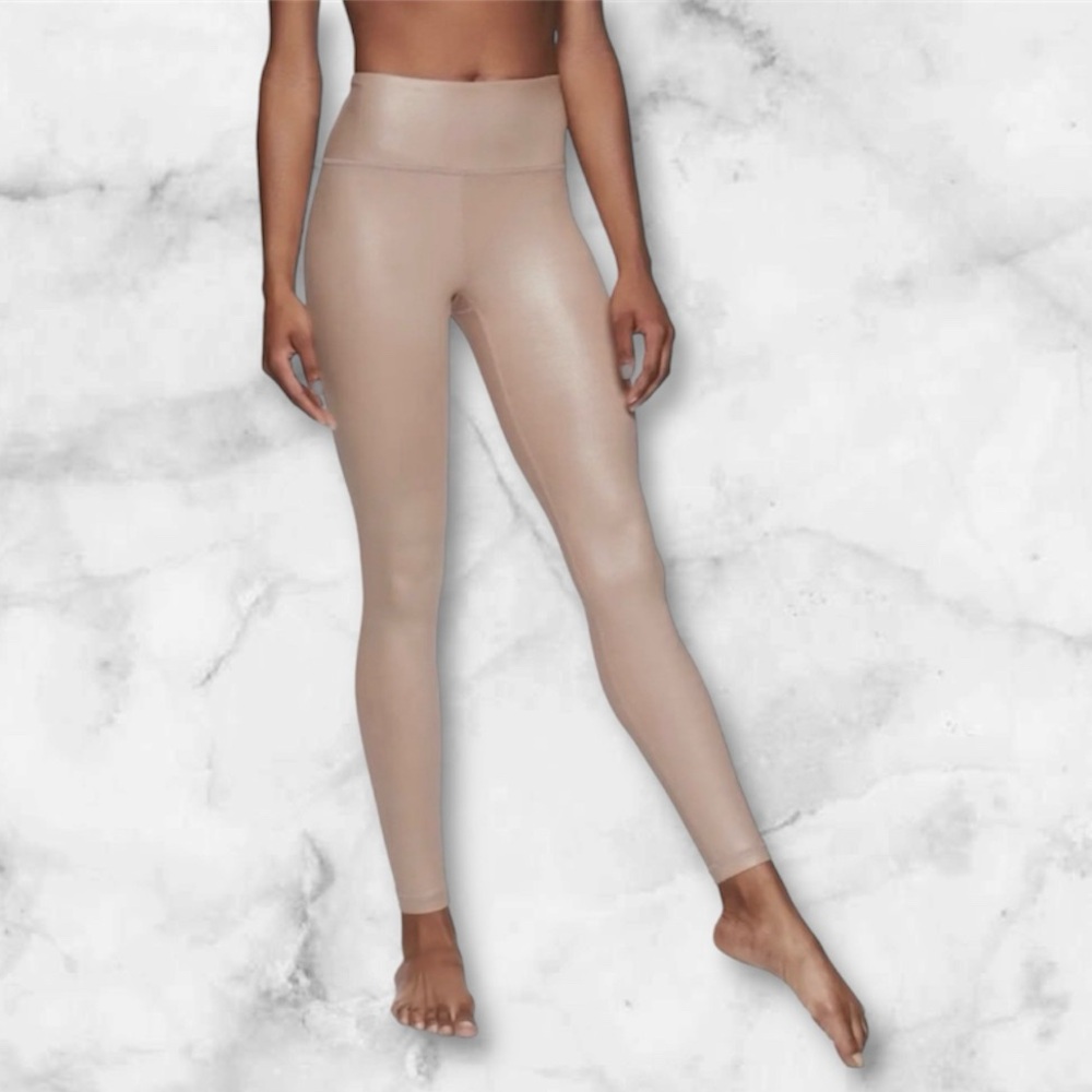 Athleta Elation Shimmer Tight in Powervita, Size Small, Woman, Mocha Lat…